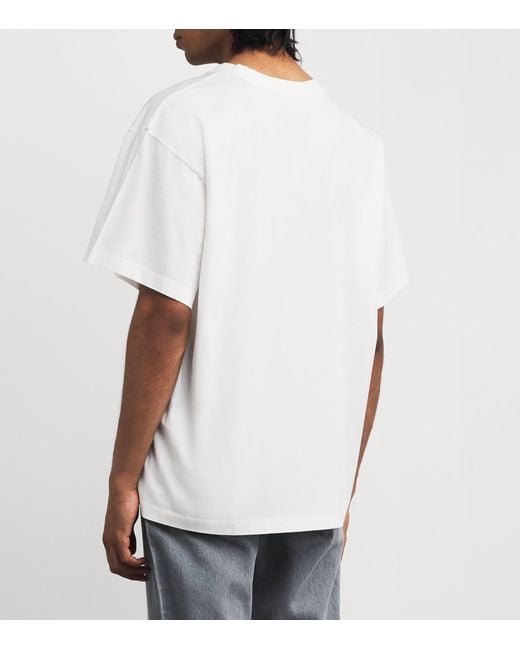 MM6 by Maison Margiela White 'Numeric Signature Mm6' Patch T-Shirt for men