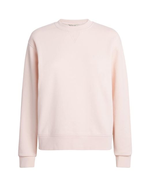 Barbour Pink Cotton Crew-Neck Sweatshirt