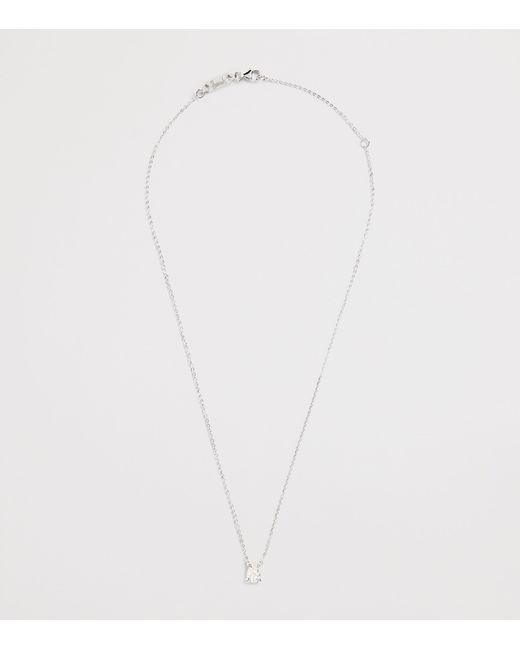 Harrods Metallic And Diamond Pendant Necklace