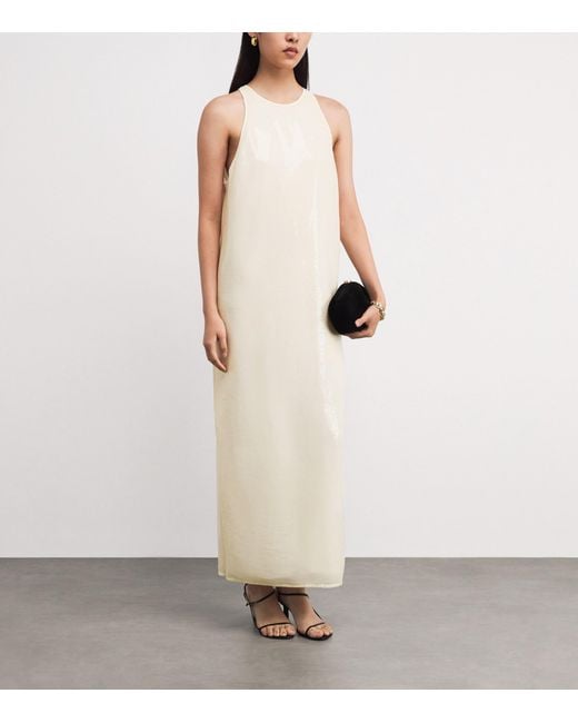 Aeron White Sequin Sade Maxi Dress