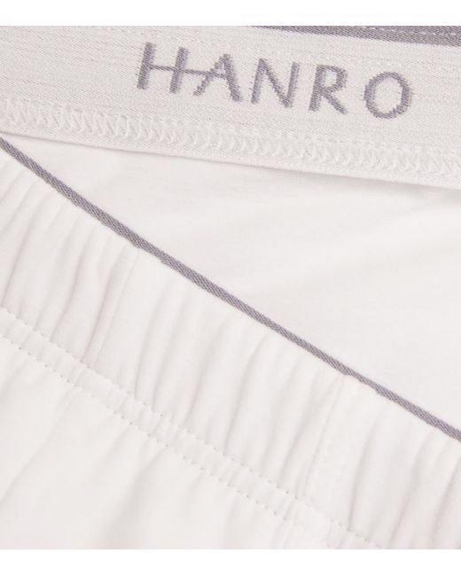 Hanro White Cotton Superior Trunks for men