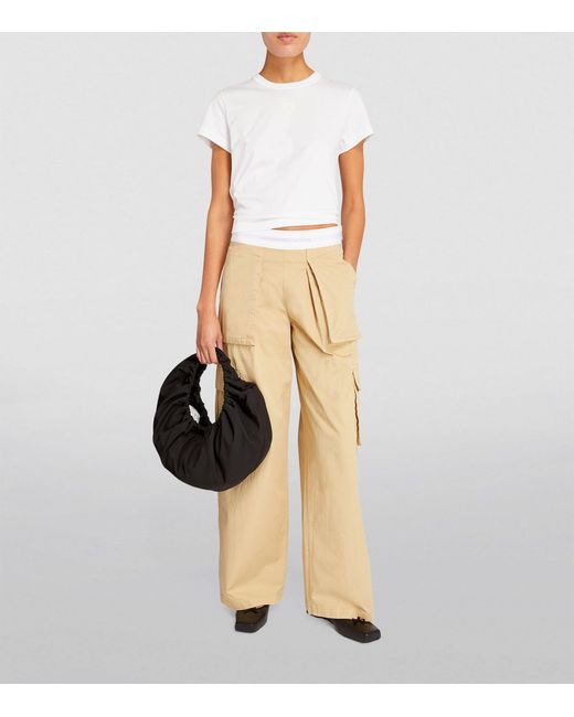 Alexander Wang Natural Cotton Cargo Rave Trousers
