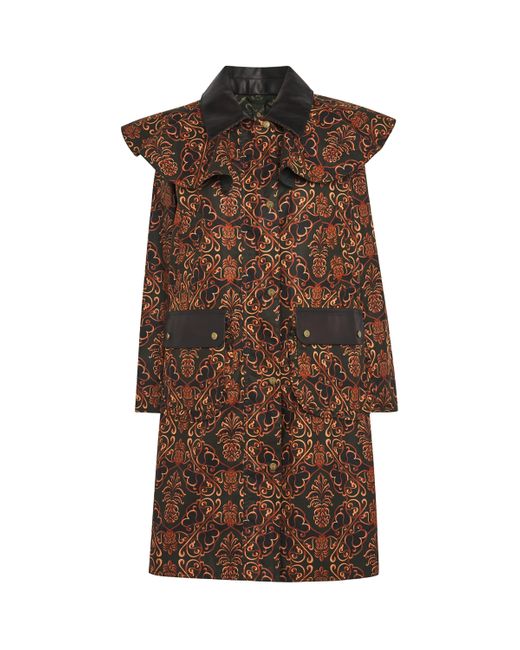 Barbour Brown X Farm Rio Waxed Cotton Luana Jacket
