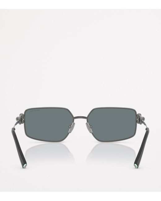 Tiffany & Co Gray Metal Rectangular Tf3111 Sunglasses