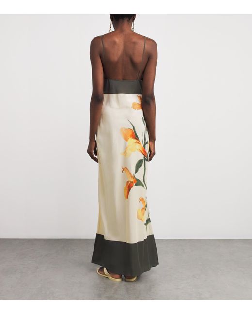 Sir White Silk Floral Constance Maxi Dress