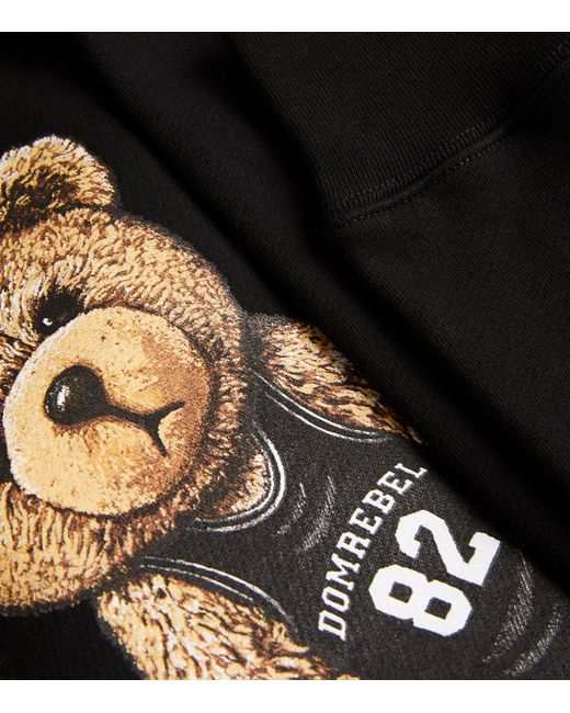 DOMREBEL Black Cotton Basketball Bear Sweatshirt for men