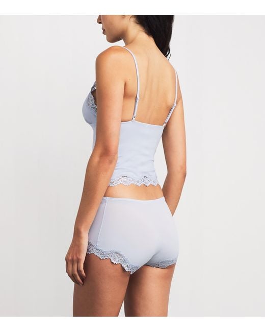 Skims White Fits Everybody Lace-Trim Cami And Shorts Set