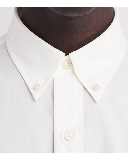 Polo Ralph Lauren White Stretch-Cotton Poplin Short-Sleeve Shirt for men