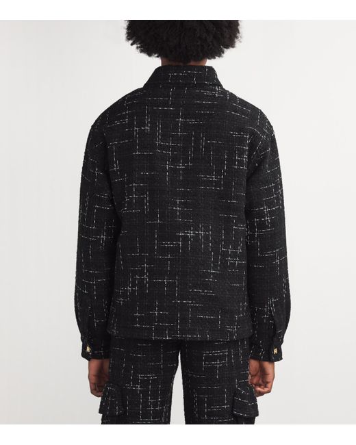 Amiri Black Tweed Cargo Jacket for men