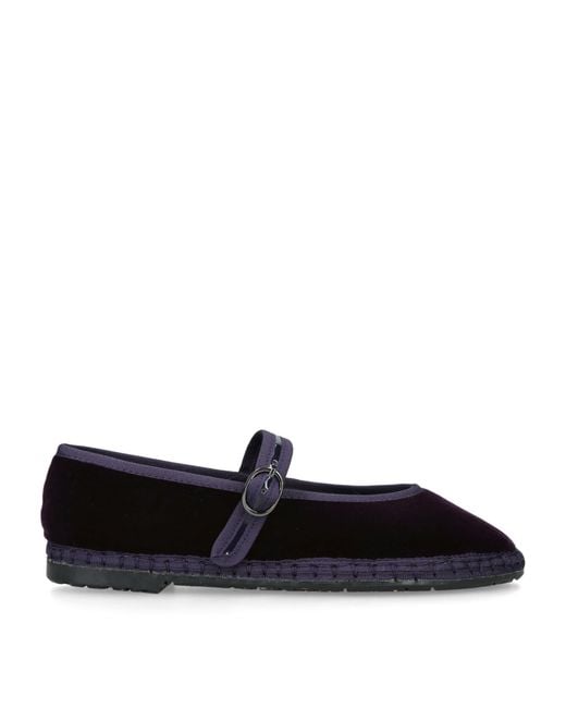 Flabelus Black Velvet Pierre Mary Janes