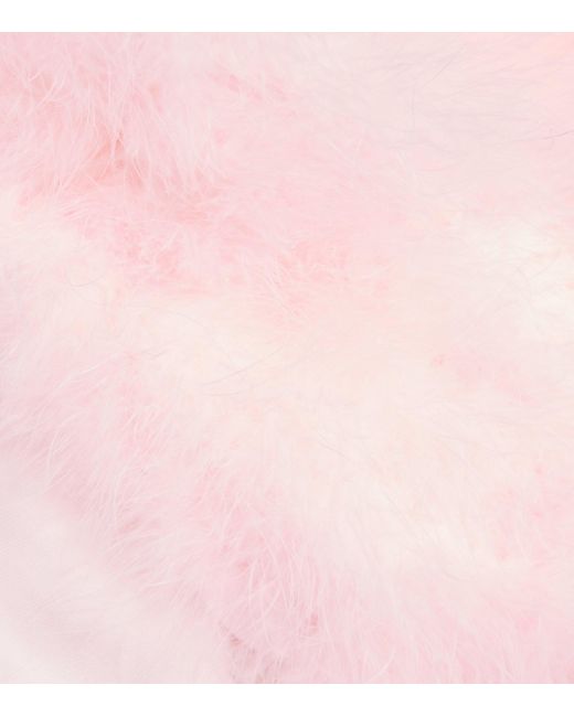 Yves Salomon Pink Feather Bolero Jacket