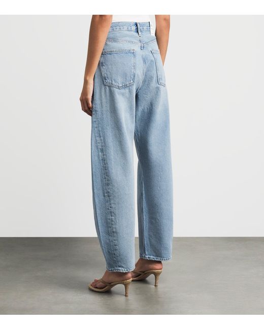 Agolde Blue Luna Pierced Tapered Jeans