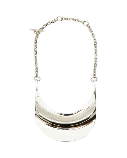Max Mara White Crescent Necklace