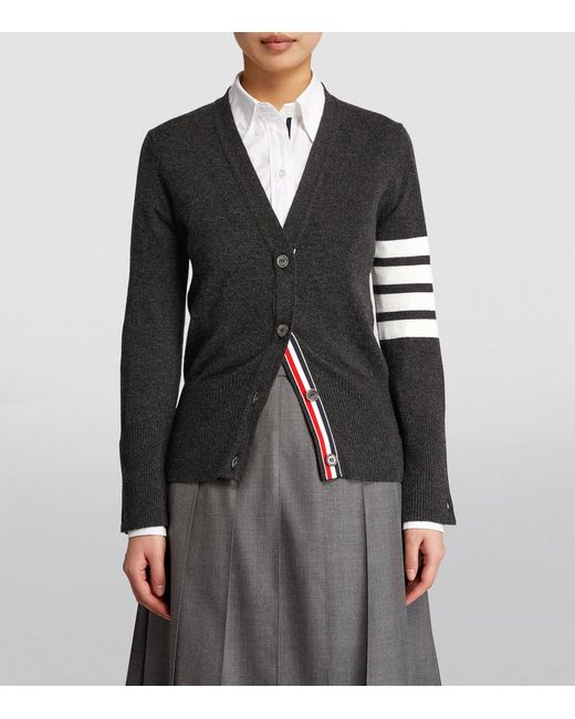 Thom Browne Black Cashmere 4-Bar Cardigan