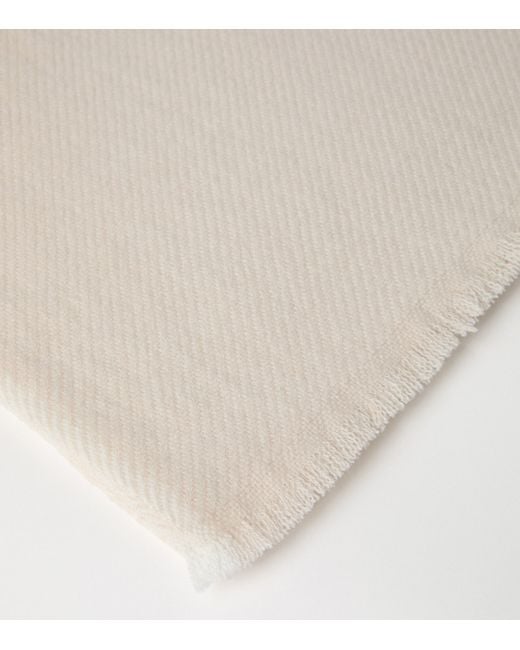 Brunello Cucinelli Natural Cashmere Diagonal Scarf for men