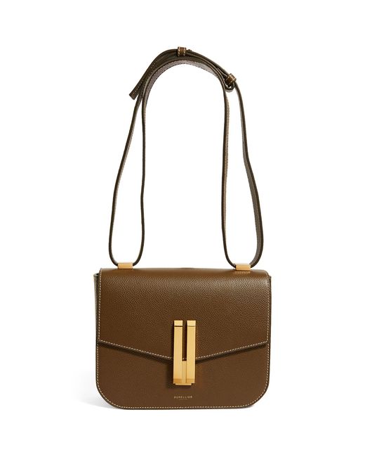 DeMellier London Brown Grained Leather The Vancouver Cross-body Bag