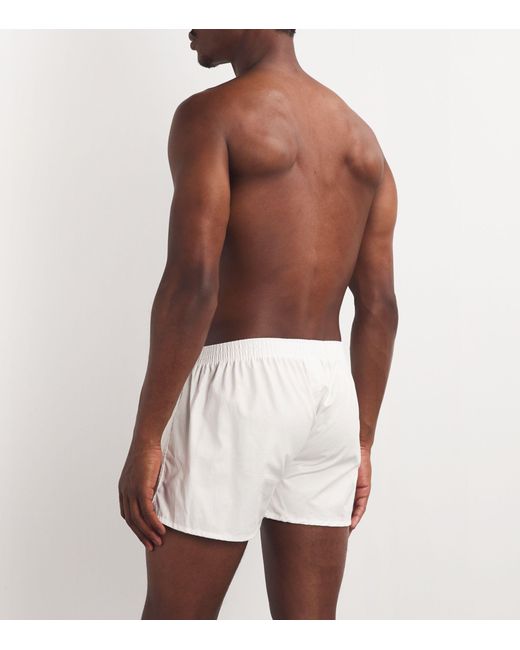 Falke White Cotton Boxer Shorts for men