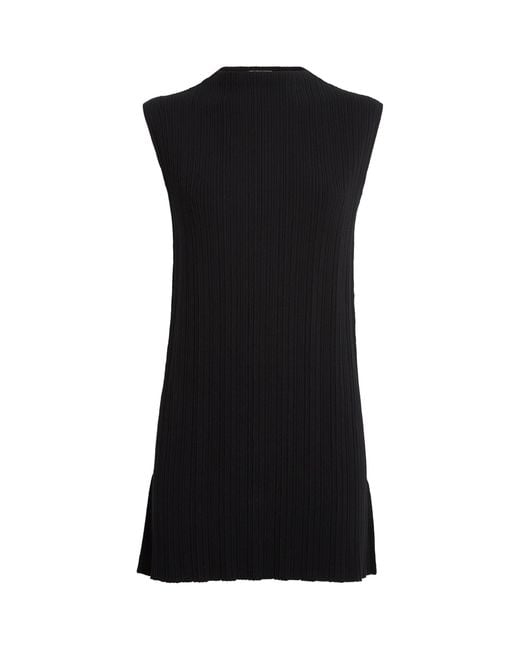 Falke Black Plissé Tank Top