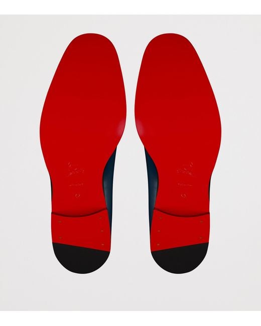 Christian Louboutin Blue Chambeliss Leather Derby Shoes for men