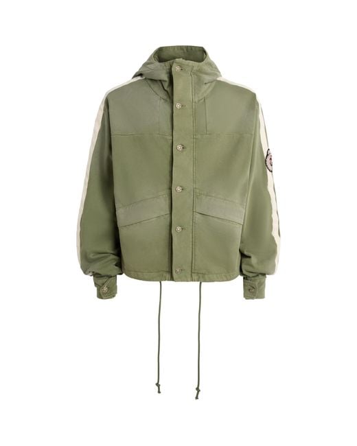 424 Green Cotton Racing Jacket for men