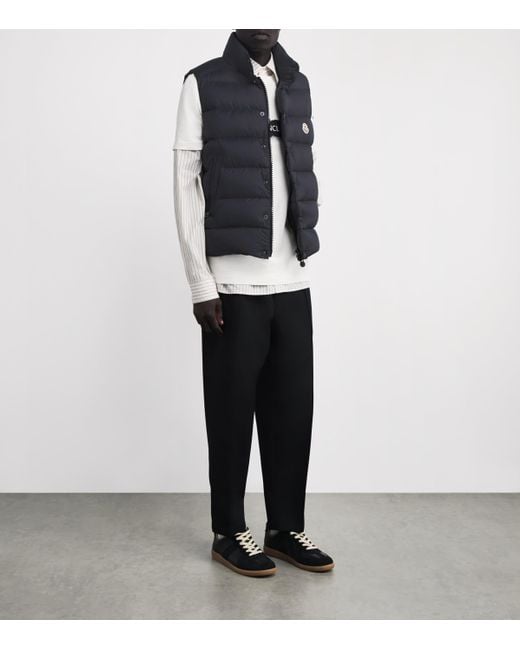 Moncler Blue Down Tibb Padded Gilet for men