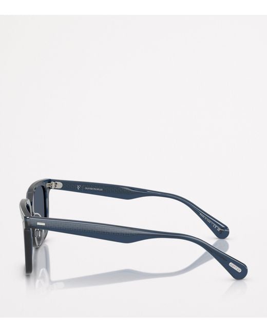 Oliver Peoples Blue Rectangular Mr. Federer Ii Sunglasses for men