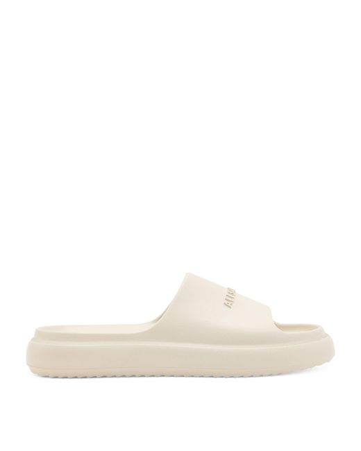 AllSaints White Logo Dune Slides for men