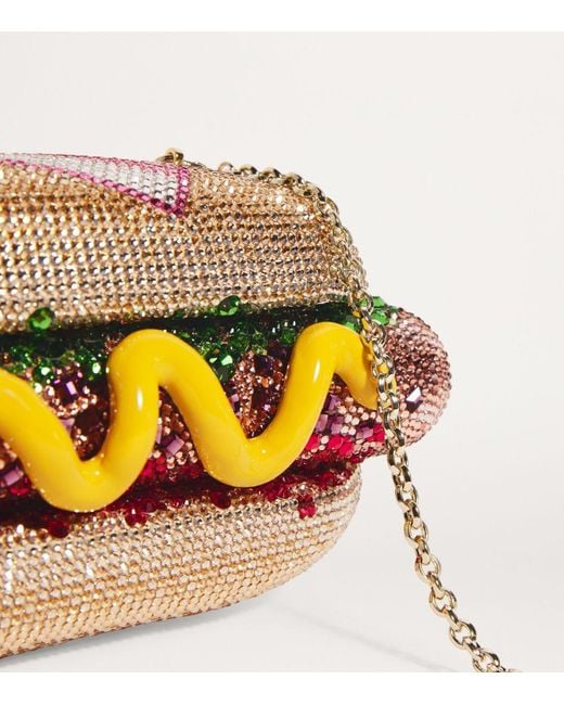 Judith Leiber Yellow Hot Dog Glizzy Clutch Bag