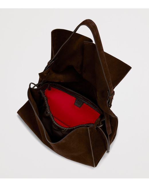 Christian Louboutin Brown Baggy Large Suede Shoulder Bag