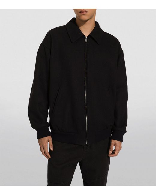 Dolce & Gabbana Black Wool-blend Bomber Jacket for men