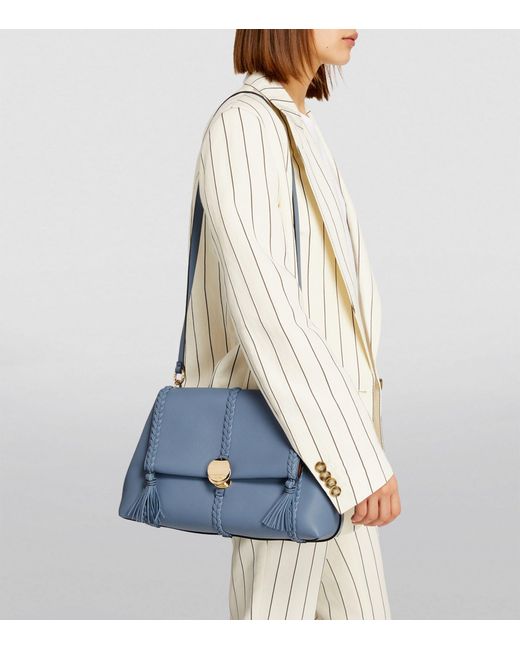 Chloé Blue Medium Leather Penelope Shoulder Bag