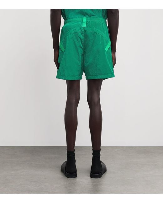 Stone Island Green Nylon Bermuda Shorts for men
