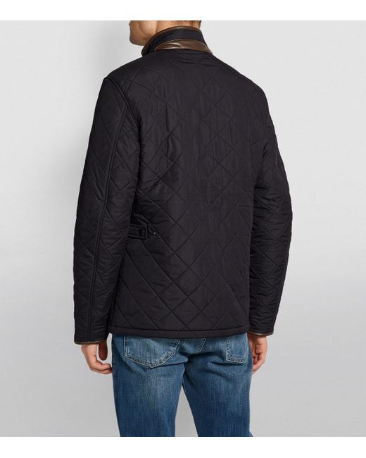 Barbour Blue Quilted Powell Jacket for men