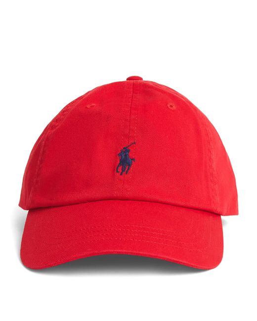 Polo Ralph Lauren Red Cotton Logo Baseball Cap for men