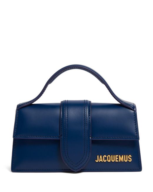 Jacquemus Blue Dark Vy Le Bambino Leather Top-handle Bag