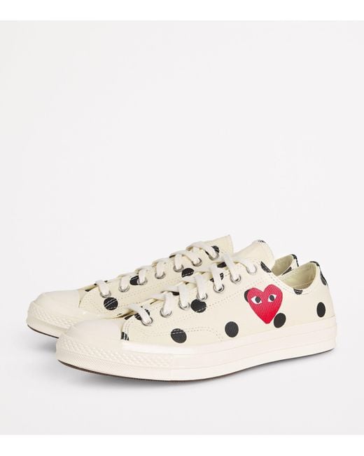 COMME DES GARÇONS PLAY Pink X Converse Polka Dot Heart Chuck Taylor All Star '70 Low-Top Sneakers for men