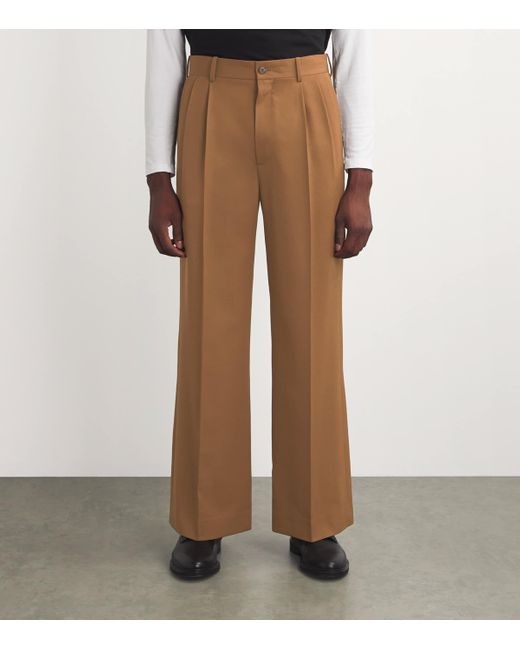 The Row Brown Holl Wool Trousers for men