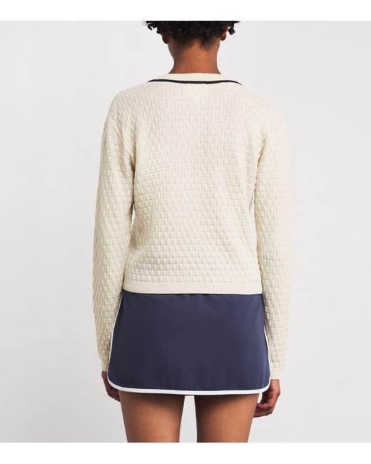 FRAME Natural X Sotheby's Cashmere V-Neck Sweater