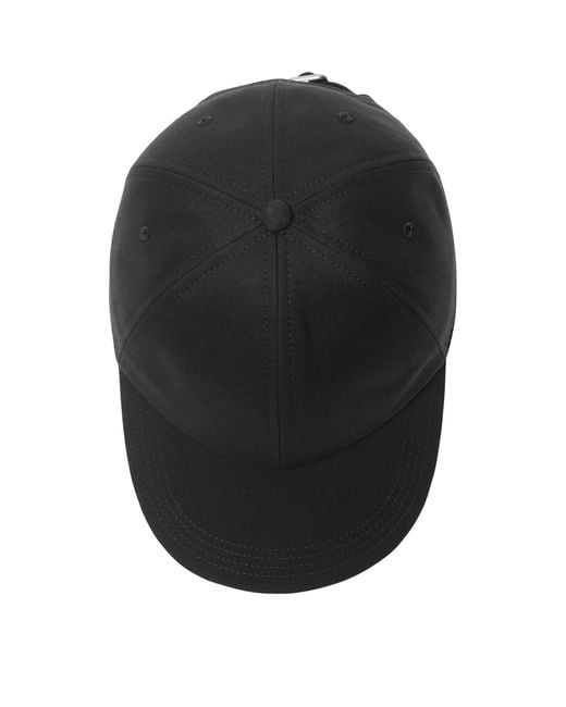 Burberry Black Check-lined Baseball Cap for men