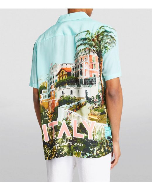 Camilla Green Sorrento Landscape Print Shirt for men