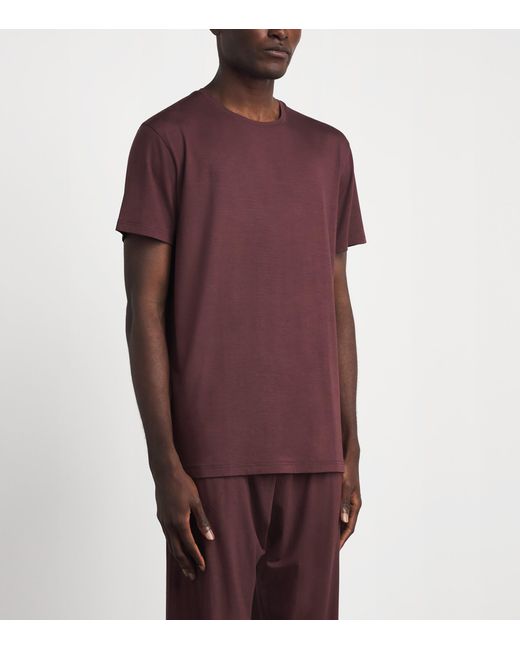 Derek Rose Purple Basel Lounge T-Shirt for men