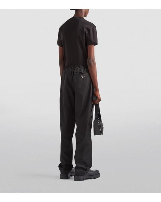 Prada Black Triangle Plaque T-Shirt for men
