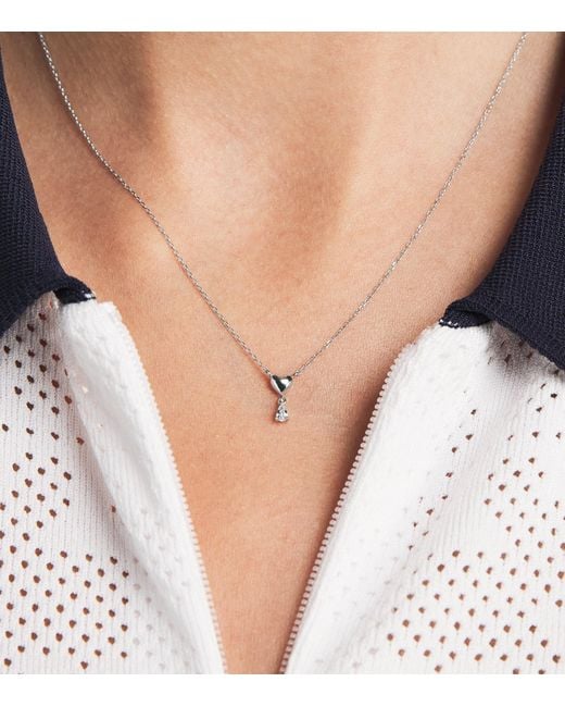 Astrid & Miyu Natural And Topaz Heart Necklace