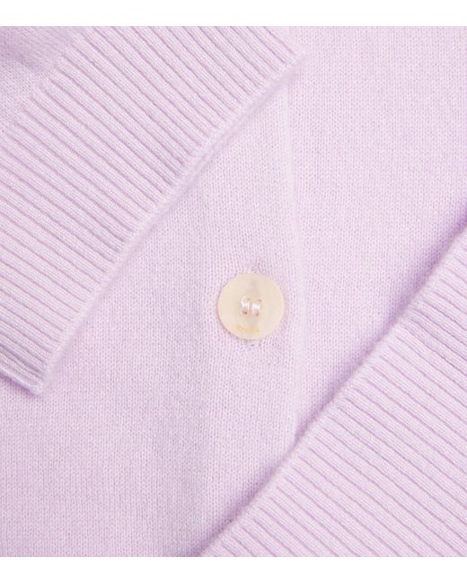 arch4 Purple Cashmere Stanley Cropped Cardigan