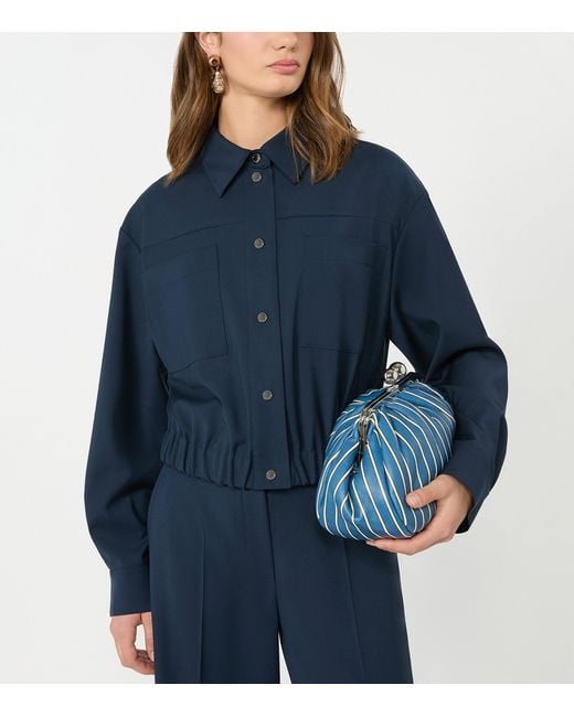 Weekend by Maxmara Blue Virgin Wool Jacket