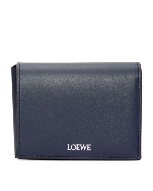 Loewe Blue Calfskin Folded Wallet for men