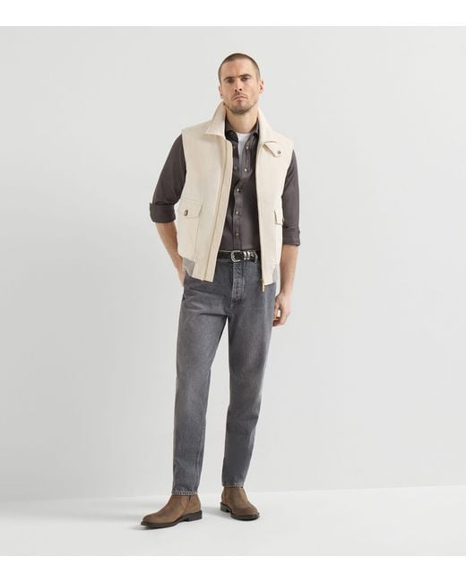 Brunello Cucinelli Gray Iconic Straight Jeans for men