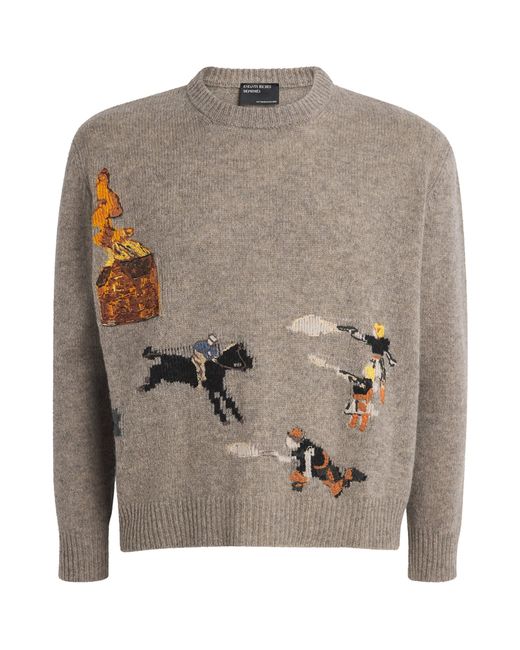Enfants Riches Deprimes Gray Wool Come Live With Me Sweater for men