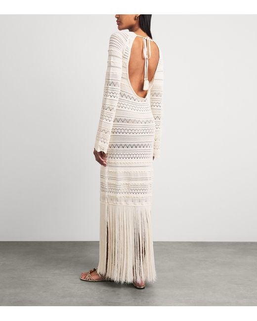 Devon Windsor White Knitted Uma Maxi Dress