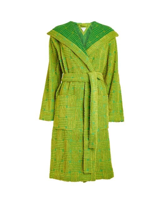 Bottega Leather Hooded Logo Bathrobe in Yellow Lyst Canada